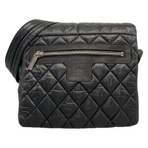 Chanel Coco Cocoon Shoulder Bag A48616 Nylon Leather